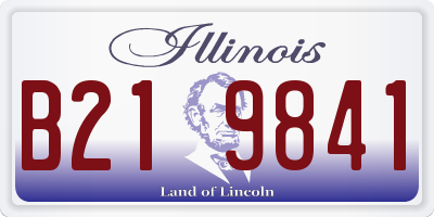 IL license plate B219841