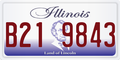 IL license plate B219843