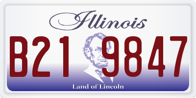 IL license plate B219847