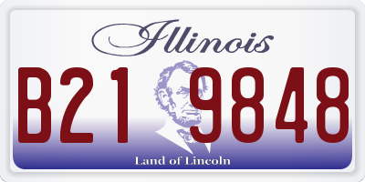IL license plate B219848