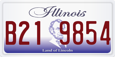 IL license plate B219854