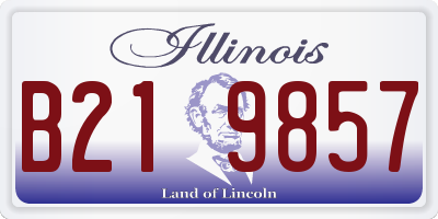 IL license plate B219857