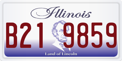 IL license plate B219859
