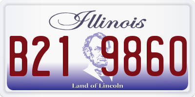 IL license plate B219860