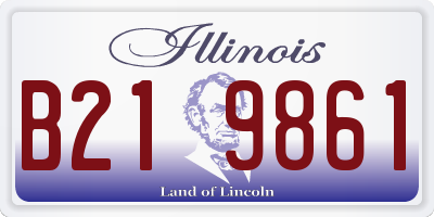 IL license plate B219861