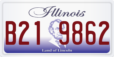 IL license plate B219862