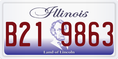 IL license plate B219863