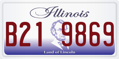 IL license plate B219869