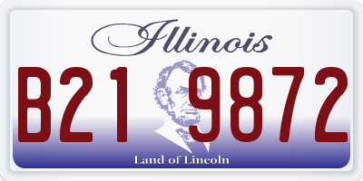 IL license plate B219872