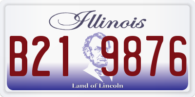 IL license plate B219876