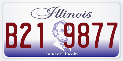 IL license plate B219877