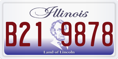 IL license plate B219878