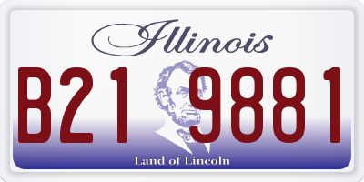 IL license plate B219881