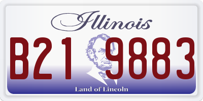 IL license plate B219883