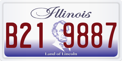 IL license plate B219887
