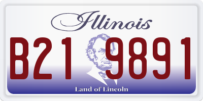 IL license plate B219891