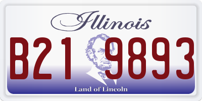 IL license plate B219893