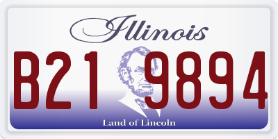 IL license plate B219894
