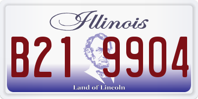 IL license plate B219904