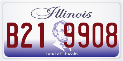 IL license plate B219908