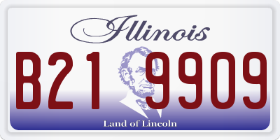 IL license plate B219909