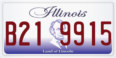 IL license plate B219915
