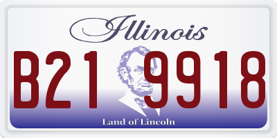 IL license plate B219918