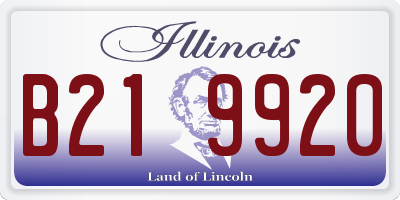 IL license plate B219920