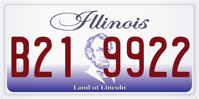 IL license plate B219922