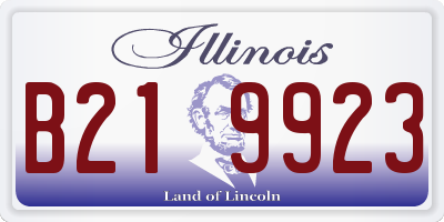 IL license plate B219923
