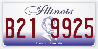 IL license plate B219925