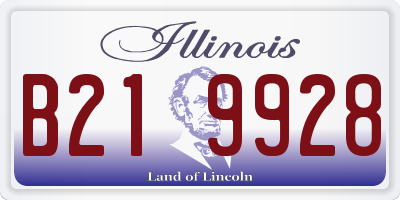 IL license plate B219928