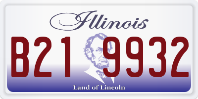 IL license plate B219932