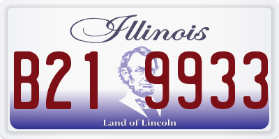 IL license plate B219933