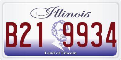 IL license plate B219934