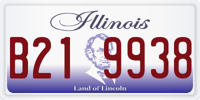 IL license plate B219938