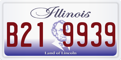 IL license plate B219939