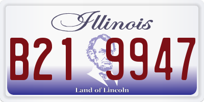 IL license plate B219947