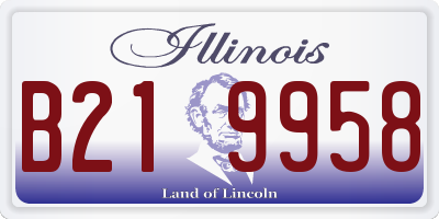 IL license plate B219958