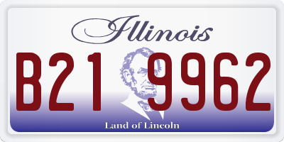 IL license plate B219962