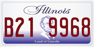 IL license plate B219968