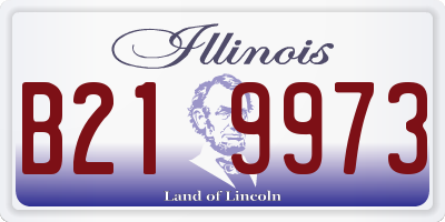IL license plate B219973
