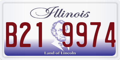 IL license plate B219974