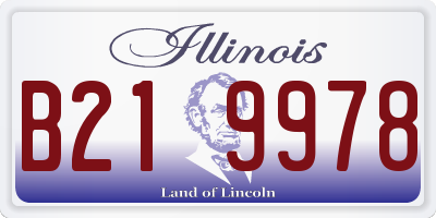 IL license plate B219978