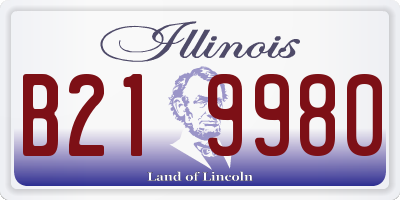 IL license plate B219980