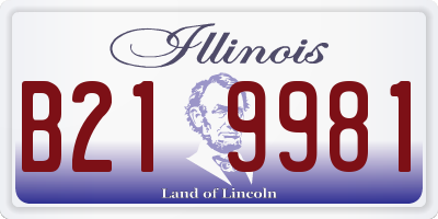 IL license plate B219981