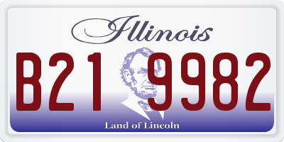 IL license plate B219982