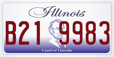 IL license plate B219983