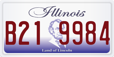 IL license plate B219984