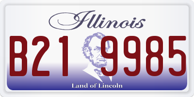 IL license plate B219985